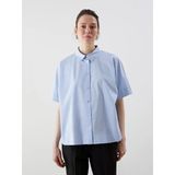 Lcw Comfort Mavi Oversize Poplin Kadın Gömlek