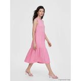 Lcw Comfort Pembe Bisiklet Yaka Katkat Elbise