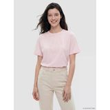 Lcw Comfort Pembe Nakışlı %100 Pamuklu Kadın Tişört
