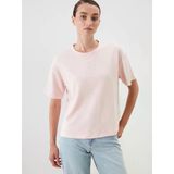 Lcw Comfort Pembe Taşlı Soft Touch Kadın Tişört