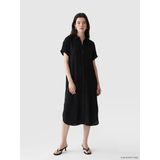 Lcw Comfort Siyah Loose Fit Gömlek Elbise