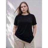 Lcw Curve Siyah Asimetrik Kesimli Büzgülü Bluz
