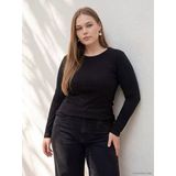 Lcw Curve Siyah Büyük Beden Kadın Fitilli Body