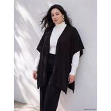 Lcw Curve Siyah Büyük Beden Şal Yaka Kadın Triko Hırka