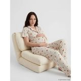 Lcw Dream Bej Gömlek Yaka Hamile Pijama Takımı - S