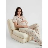 Lcw Dream Bej Gömlek Yaka Hamile Pijama Takımı