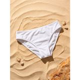 LCW DREAM Beyaz Düz Raşel Kumaş Kadın Bikini Alt