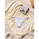 LCW DREAM Beyaz UV Korumalı Düz Brazilian Bikini Alt