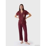 Lcw Dream Bordo Ayı Teddy Baskılı Kadın Pijama Takım - 2XL