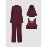 LCW DREAM Bordo Dik Yaka Kadın Tesettür Mayo Takımı