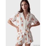 Lcw Dream Ekru Ayı Teddy Desenli Kadın Şortlu Pijama Takımı