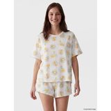 Lcw Dream Ekru Baskılı Kadın Şortlu Pijama Takımı - XS