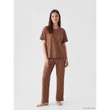Lcw Dream Kahverengi Kalp Desenli Kadın Pijama Takım