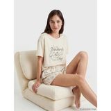 Lcw Dream Karışık Bisiklet Yaka Baskılı Kadın Şortlu Pijama Takımı - XS