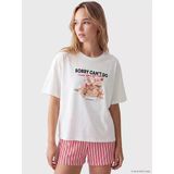 Lcw Dream Kırmızı Baskılı Kadın Şortlu Pijama Takımı