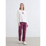 Lcw Dream Kırmızı Bisiklet Yaka Çiçekli Kadın Pijama Takımı