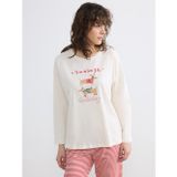 Lcw Dream Kırmızı Bisiklet Yaka Yılbaşı Temalı Kadın Pijama Takım