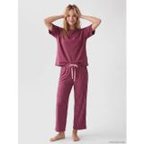 Lcw Dream Mürdüm %100 Pamuklu Kadın Kaprili Pijama Takımı