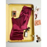 Lcw Dream Mürdüm V Yaka Dantel Detaylı Saten Kadın Pijama Takımı
