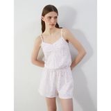 Lcw Dream Pembe V Yaka Desenli Askılı Kadın Şortlu Tulum Pijama