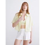 Lcw Dream Sarı Çizgili Kadın Pijama Üstü ve Büstiyer 2'li - XL
