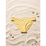 LCW DREAM Sarı Düz Raşel Kumaş Kadın Bikini Alt