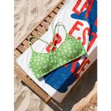 LCW DREAM Yeşil U Yaka Çiçekli Kadın Bikini Üst