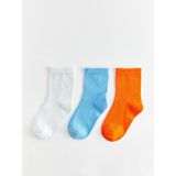 Lcw Eco Canlı Turuncu Basic Kız Bebek Soket Çorap 3'lü - Orange - 2 - 3 Yaş