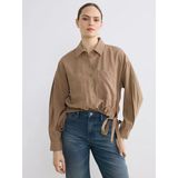 Lcw Everyday Bej Bağcıklı Oversize Kadın Gömlek