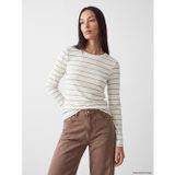 LCW EVERYDAY Haki Bisiklet Yaka Çizgili Kadın Body