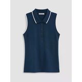 Lcw Everyday Lacivert Polo Yaka Pile Kadın Atlet