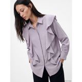 Lcw Everyday Lila Modal Karışımlı Fırfırlı Kadın Gömlek Tunik