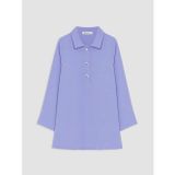 Lcw Everyday Lila Polo Yaka Armürlü Kadın Tunik