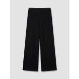 Lcw Everyday Siyah Beli Lastikli Geniş Paça Kadın Triko Pantolon