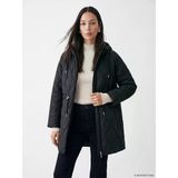 Lcw Everyday Siyah Kapüşonlu Oversize Kadın Şişme Mont