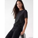 Lcw Everyday Siyah Modal Karışımlı Soft Touch Kadın Tişört