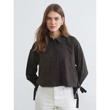 Lcw Everyday Yeşil Bağcıklı Oversize Kadın Gömlek