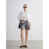 Lcw Jeans Bej Leopar Desenli Kadın Jean Şort