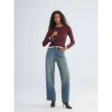 LCW Jeans Indigo Baggy Fit Kadın Jean Pantolon