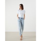 Lcw Jeans İndigo Beli Lastikli Slouchy Fit Kadın Jean Pantolon