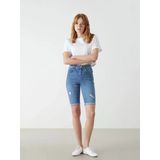 Lcw Jeans Indigo Bermuda Fit Kadın Jean Şort