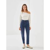 Lcw Jeans İndigo Mom Fit Kadın Jean Pantolon