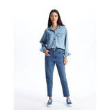 Lcw Jeans Indigo Slim Mom Kadın Jean Pantolon