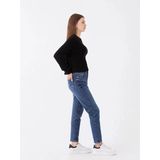 Lcw Jeans İndigo Yüksek Bel Slim Mom Kadın Jean Pantolon