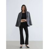 Lcw Jeans Siyah Crop Flare Kadın Jean Pantolon