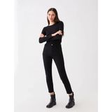 Lcw Jeans Siyah Mom Fit Kadın Jean Pantolon