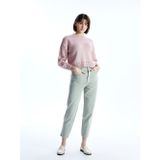 Lcw Jeans Yeşil Beli Lastikli Slouchy Fit Kadın Jean Pantolon