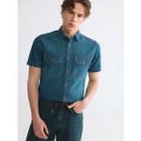 Lcw Jeans Yeşil Regular Fit Erkek Jean Gömlek