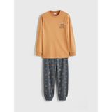 Lcw Kahverengi Bisiklet Yaka Erkek Çocuk Pijama Takımı - 9 - 10 Yaş
