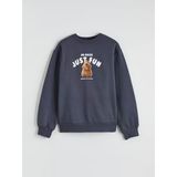 Lcw Kids Antrasit Baskılı Kız Çocuk Kalın Sweatshirt
